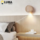 Ljojo Wabi-Sabi Yellow Travertine Stone LED Wall Sconce Lamp For Bedroom Aisle Stair