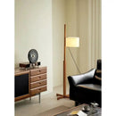 Modern Nordic Solid Wood Floor Lamp With Fabric Shade LED Standing Light for Home Decor by Ljojo