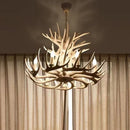 Ljojo Resin Antler Pendant Chandelier Industrial Deer Horn Lights House Decoration Fixtures