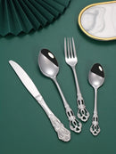 Ljojo 4pc Stainless Steel Court Tableware Set for High-Grade Wedding Parties