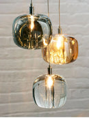 Nordic Luxury Glass LED Pendant Chandelier for Bedroom & Dining Room by Ljojo