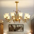 French Romance Flower Chandelier Retro Hanging Light for Home Decor LED Lamp by Ljojo