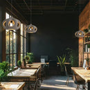 Minimal LED Pendant Light Hollow Resin Art Chandelier for Bedroom Cafe Bar - Ljojo