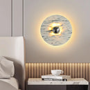 Ljojo Marble LED Wall Light: Modern Nordic Bedroom Lamp for Living Room & Bathroom
