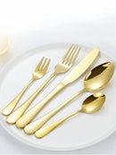 Ljojo 30-Piece Stainless Steel Colorful Cutlery Set