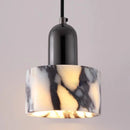 Art Deco Marble Pendant Light | Adjustable Cord E27 Bulb for Dining Room & Bedroom