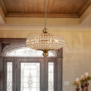 Crystal Living Room Pendant Light French Copper Lamp for Villa Dining Room by Ljojo