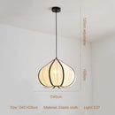 American Wabi Sabi Fabric Pendant Light by Ljojo | White Cloth Chandelier for Home Bar Dining Room