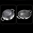 Ljojo 32cm Stainless Steel Non Stick Wok Pan Durable Induction Gas Stove Pot