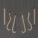 LED Pendant Lamp Modern Linear Ceiling Light Fixture for Bedroom Dining Room by Ljojo