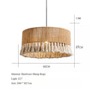 Ljojo Vintage Japanese Pendant Lamp Hemp Rope Chandelier Stylish Lighting Kitchen Living Roomudosundo