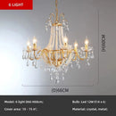 European Living Room Gold Crystal Chandelier Luxury Pearl Pendant Lights by Ljojo