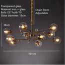 Ljojo Round Restaurant Glass LED Pendant Light | Luxury Industrial Home Decor Chandelier