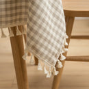 Geometric Cotton Tablecloth by Ljojo: Checkered Kitchen, Wedding & Holiday Decor