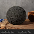 Black Quartz Stone Planet Bowl by Ljojo: Volcanic Stone Tableware for Molecular Cuisine