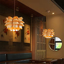Ljojo Modern Wooden Petals Chandelier Light for Stylish Japanese Restaurant Decor
