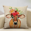 Ljojo Linen Farm Animals Cushion Cover 45x45CM - High-quality Bedroom Decor