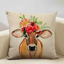 Ljojo Linen Farm Animals Cushion Cover 45x45CM - High-quality Bedroom Decor