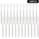 Ljojo Mirror Gold Stainless Steel Dinner Knives Set for Home & Restaurant