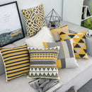 Geometric Embroidered Pillow Cover 45x45cm for Living Room by Ljojo