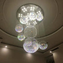 Ljojo Luxury Crystal Ball LED Chandelier Modern Pendant Ceiling Light for Living Room