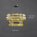 LED Pendant Light Luxury Crystal Chandelier for Master Bedroom Living Room by Ljojo