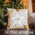 Ljojo Merry Christmas Patterned Cushion Covers - Sofa, Bedroom, Car Pillow Cover