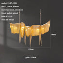 Italian Luxury Gold Tassel Chandeliers Designer Lighting Living Dining Room Decor Aluminum LED Pendant Lamp Villa Hanging Lights