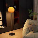 Yellow Acrylic Ball LED Floor Lamp Modern Chrome Stand for Living Room Decor by Ljojo