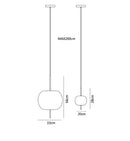 Ljojo Minimalist Ball Pendant Light for Living Dining Room Kitchen, Modern Home Decor Hanging Fixture