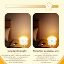 Cartoon Toast Bread LED Night Light Touch Sensor USB Rechargeable Mobile Phone Holder Ljojo