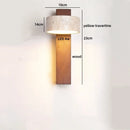 Ljojo LED Wooden Wall Light Fixture with Pull Chain Switch for Bedroom