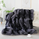 Ljojo Luxury Faux Fur Winter Blanket | High-End Mink Velvet Sofa Throw
