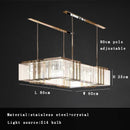Crystal Pendant Light Luxury Modern Rectangular Living Room Designer Tea Room Island Counter Pendant Lamp by Ljojo