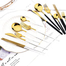 Ljojo 24-Piece Silver Stainless Steel Kitchen Tableware Set