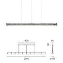 Italian Designer Glass Pendant Light Minimalist Study Hanging Lamp - Ljojo