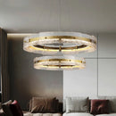 Ljojo Luxury Art Glass Ceiling Chandeliers Modern Gold Metal Round Pendant Lights