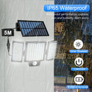 Ljojo 268/144LED Solar Security Wall Light with Remote Motion Sensor - Waterproof Garden Street Lamp