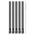 Ljojo 304 Stainless Steel Bubble Tea Straw Set with Straw Brush Spoon