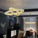 Crystal Living Room Pendant Light Luxury Circular Artistic Chandelier Ljojo