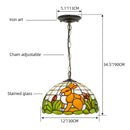 Bunny Chandelier Lovely Rabbit Stained Glass Pendant Lamp by Ljojo