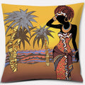 Ethnic African Women Pillowcase by Ljojo | Polyester Cushion Cover for Car & Sofa