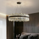 Ljojo Luxury Crystal Chandelier Black Gold LED Modern Home Decoration Dining Room Light