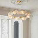 Ljojo Luxury Ginkgo Leaf Glass Pendant Light for Dining Room