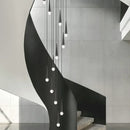 Ljojo Luxury Crystal LED Chandelier Pendant Light for Long Staircase & Island