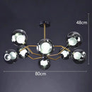 Nordic Modern Glass Ball Led Chandelier for Bedroom | Designer Led Pendant Lamp by Ljojo