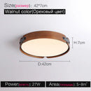 Ceiling Lamps Japanese Creative Walnut Bedroom Lamp Modern Round Lamp by Ljojo