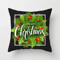 Ljojo Merry Christmas Green Pillowcase Sofa Decoration Cover