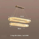Ljojo Luxury Crystal Chandelier with LED Dimming for Villa Staircase