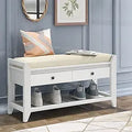 Ljojo™ Shoe Bench with Cushioned Seat, 2 Drawers, Slatted Shelf